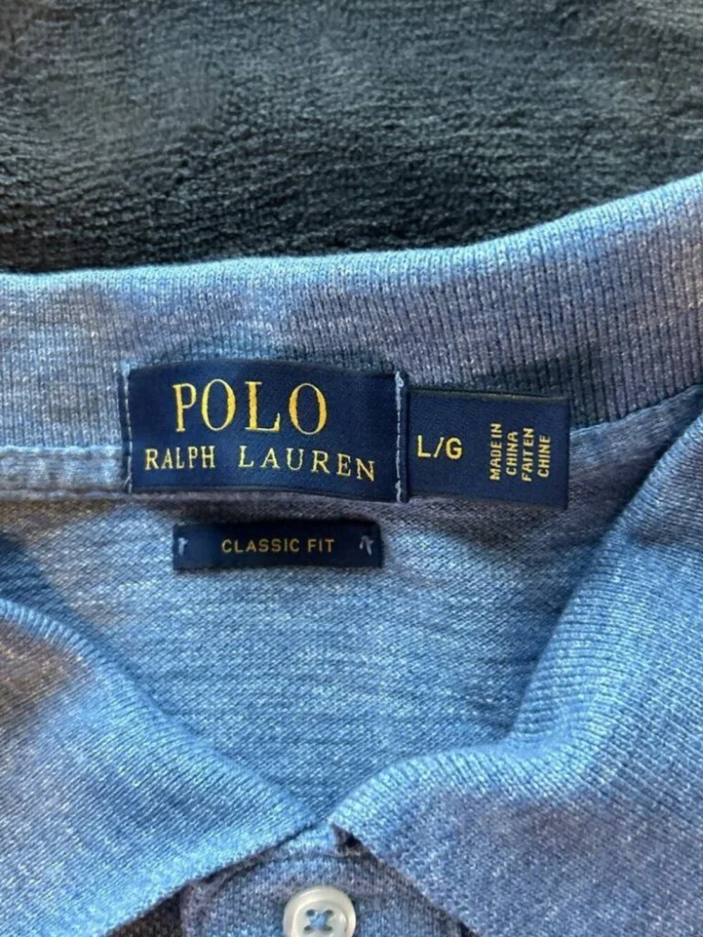 Polo Ralph Lauren Men's Polo Shirt Size L Blue Exclusive of Decoration